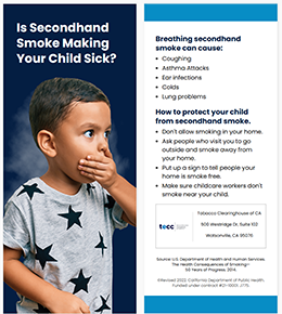 Is Secondhand Smoke Making Your Child Sick? fact card sample