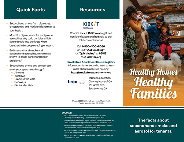 Healthy Homes Healthy Families Brochure sample